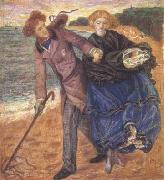 Dante Gabriel Rossetti Writing on the Sand (mk28) oil painting reproduction